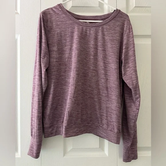 Born Primitive Heather purple long sleeve top with open back design sz M - Picture 1 of 3